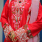 Shadmani – Heavily Embroidered Crimson Lawn Set