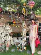 Beige Pure Tussal Silk Ensemble