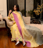 Soleil Charm – Applique Embroidered Summer Kaftan Set